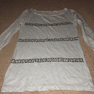 Pale blue with detail top